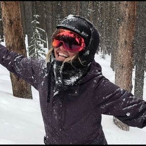Oakley purple snowboarding jacket.